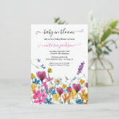 Wilde Baby in het Baby shower Bloom Kaart (Staand voorkant)