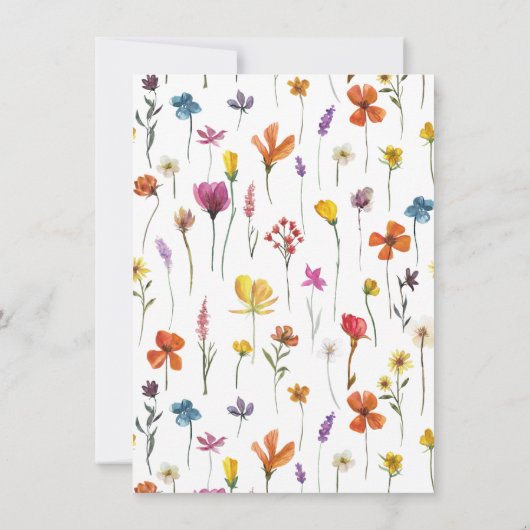 Wilde Baby in het Baby shower Bloom Kaart (Achterkant)