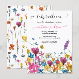 Wilde Baby in het Baby shower Bloom Kaart