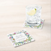 Wilde Baby in het Baby shower Bloom Kartonnen Onderzetters (Insitu)