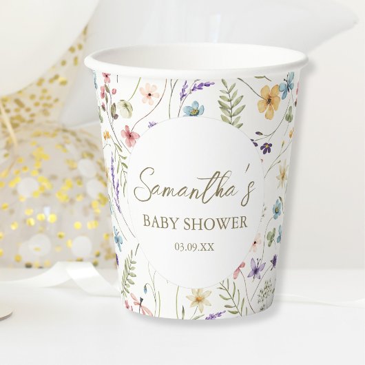 Wilde Baby in het Baby shower Bloom Papieren Bekers
