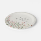Wilde Baby in het Baby shower Bloom Papieren Bordje (Gekanteld)