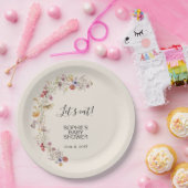 Wilde Baby in het Baby shower Bloom Papieren Bordje (Feest)