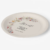 Wilde Baby in het Baby shower Bloom Papieren Bordje (Gekanteld)