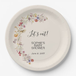 Wilde Baby in het Baby shower Bloom Papieren Bordje