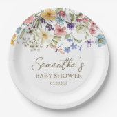 Wilde Baby in het Baby shower Bloom Papieren Bordje (Voorkant)