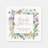 Wilde Baby in het Baby shower Bloom Servet (Voorkant)