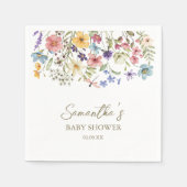 Wilde Baby in het Baby shower Bloom Servet (Voorkant)