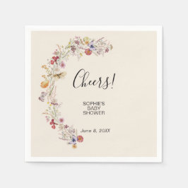 Wilde Baby in het Baby shower Bloom Servet