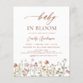 Wilde Baby in het Baby shower Bloom Terracotta (Voorkant)