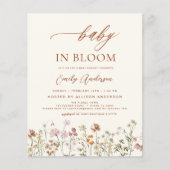 Wilde Baby in het Baby shower Bloom Terracotta (Voorkant)