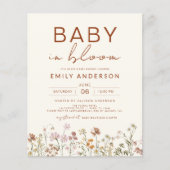 Wilde Baby in het Baby shower Bloom Terracotta (Voorkant)