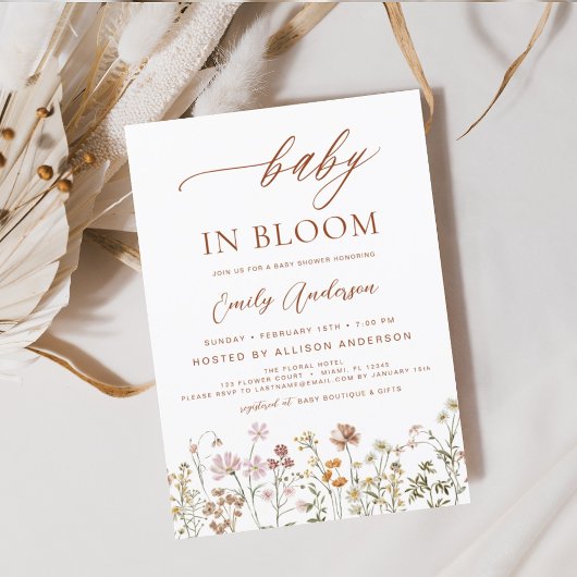 Wilde Baby in het Baby shower Bloom Terracotta