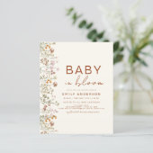 Wilde Baby in het Baby shower Bloom Terracotta (Staand voorkant)