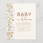 Wilde Baby in het Baby shower Bloom Terracotta (Voorkant)