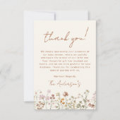 Wilde Baby in het Baby shower Bloom Terracotta Bedankkaart (Voorkant)