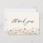 Wilde Baby in het Baby shower Bloom Terracotta Bedankkaart (Voorkant)