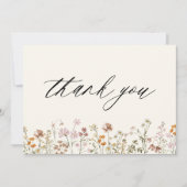 Wilde Baby in het Baby shower Bloom Terracotta Bedankkaart (Voorkant)