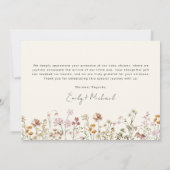 Wilde Baby in het Baby shower Bloom Terracotta Bedankkaart (Achterkant)