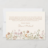 Wilde Baby in het Baby shower Bloom Terracotta Bedankkaart (Achterkant)