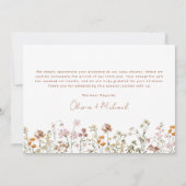 Wilde Baby in het Baby shower Bloom Terracotta Bedankkaart (Achterkant)