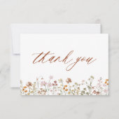 Wilde Baby in het Baby shower Bloom Terracotta Bedankkaart (Voorkant)