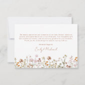 Wilde Baby in het Baby shower Bloom Terracotta Bedankkaart (Achterkant)