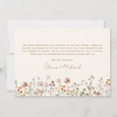 Wilde Baby in het Baby shower Bloom Terracotta Bedankkaart (Achterkant)