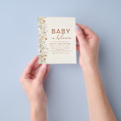 Wilde Baby in het Baby shower Bloom Terracotta Flyer (Hand)