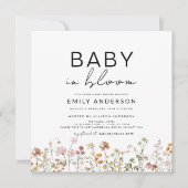 Wilde Baby in het Baby shower Bloom Terracotta Kaart (Voorkant)