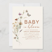 Wilde Baby in het Baby shower Bloom Terracotta Kaart (Voorkant)