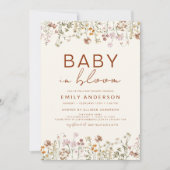 Wilde Baby in het Baby shower Bloom Terracotta Kaart (Voorkant)