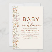 Wilde Baby in het Baby shower Bloom Terracotta Kaart (Voorkant)