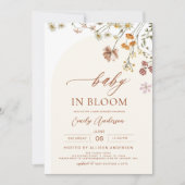 Wilde Baby in het Baby shower Bloom Terracotta Kaart (Voorkant)