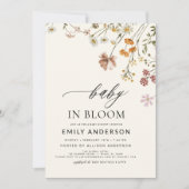 Wilde Baby in het Baby shower Bloom Terracotta Kaart (Voorkant)