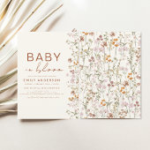 Wilde Baby in het Baby shower Bloom Terracotta Kaart