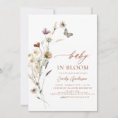 Wilde Baby in het Baby shower Bloom Terracotta Kaart (Voorkant)