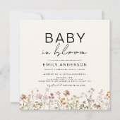 Wilde Baby in het Baby shower Bloom Terracotta Kaart (Voorkant)