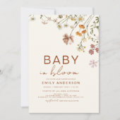 Wilde Baby in het Baby shower Bloom Terracotta Kaart (Voorkant)