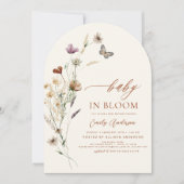 Wilde Baby in het Baby shower Bloom Terracotta Kaart (Voorkant)