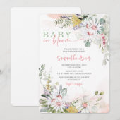 Wilde Baby in het Baby shower Bloom Uitnodiging (Voorkant / Achterkant)