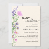 Wilde Baby in het Baby shower Bloom Uitnodiging (Voorkant)