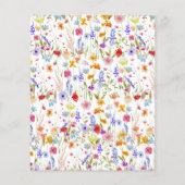 Wilde Baby in het Baby shower Bloom Uitnodiging (Achterkant)