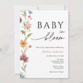 Wilde Baby in het Baby shower Bloom Uitnodiging (Voorkant)