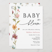 Wilde Baby in het Baby shower Bloom Uitnodiging (Voorkant / Achterkant)