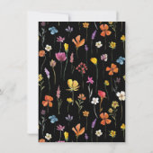 Wilde Baby in het Baby shower Bloom Uitnodiging (Achterkant)