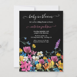 Wilde Baby in het Baby shower Bloom Uitnodiging