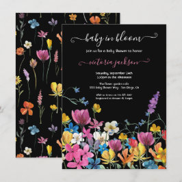 Wilde Baby in het Baby shower Bloom Uitnodiging