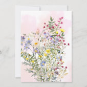 Wilde Baby in het Baby shower Bloom Uitnodiging (Achterkant)