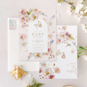 Wilde Baby in het Baby shower Bloom Uitnodiging